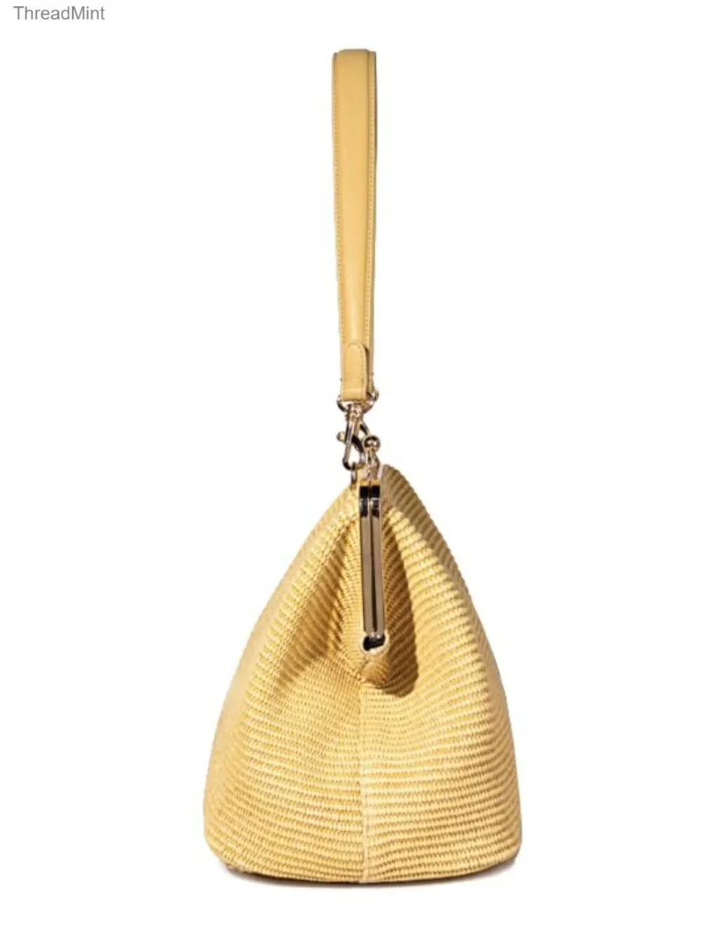 Straw Kiss-lock Hobo Shoulder Bag Large Tote Beach Purse Woven PP